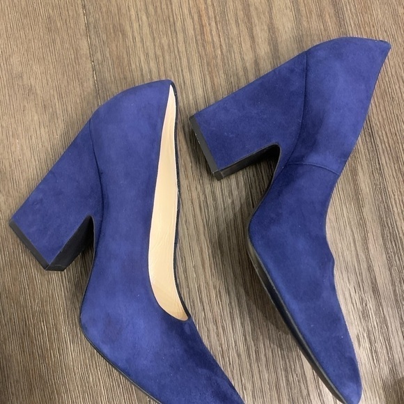 Celine Deep Blue Suede Heels - Picture 16 of 16